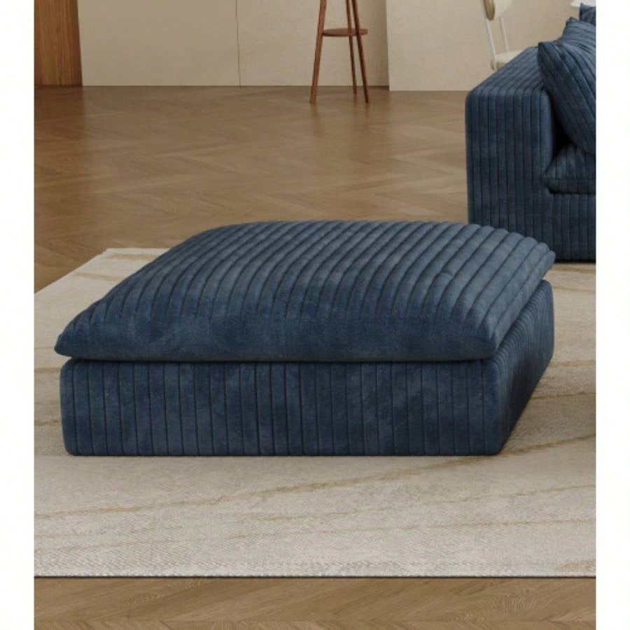 Cloud Sofa, Corduroy Fabric, Deep Couches, Double - layer design, Removable Cushion, No Assembly, Combination Living room, Bedroom, Conference room, Apartment, Black