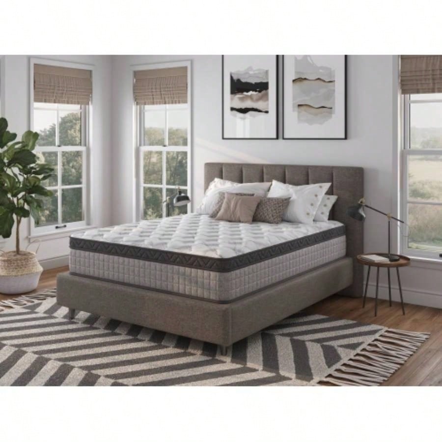Support Coil 10 Hybrid Mattress - Medium Soft, Assembled in USA, Gel Foam, Pressure Relief