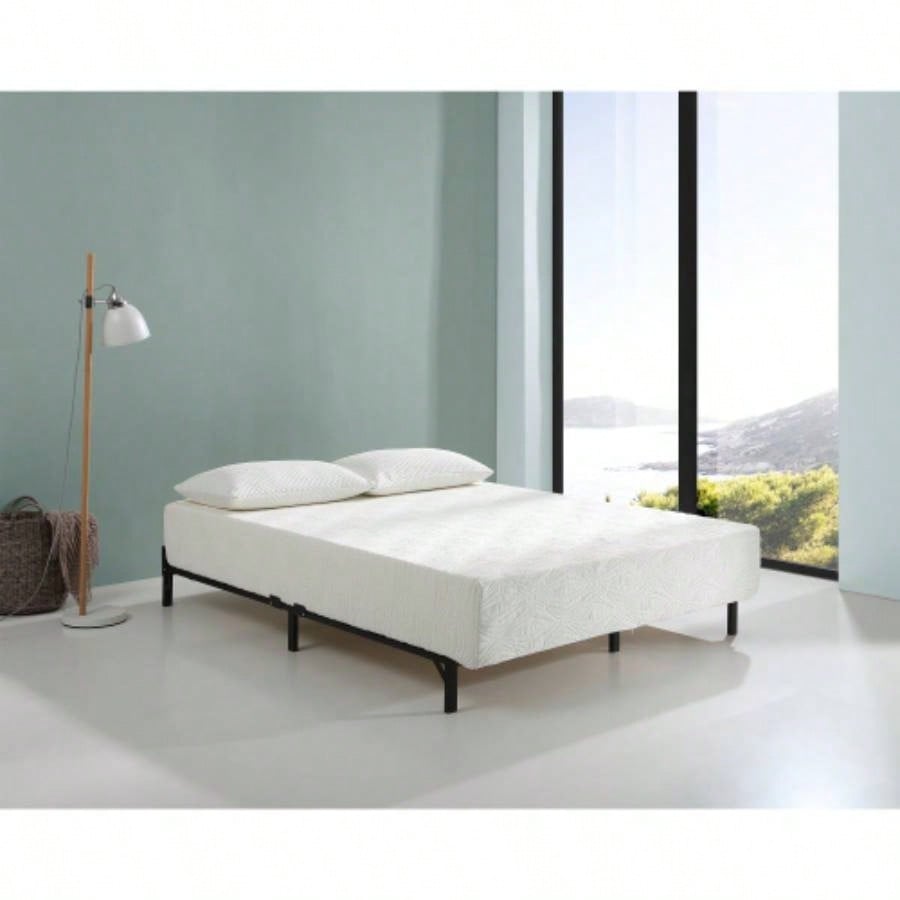 Visco Gel Infused Foam Mattress in a Box, Cool Relaxed Sleep, High - Density Foam, Firm Support, White