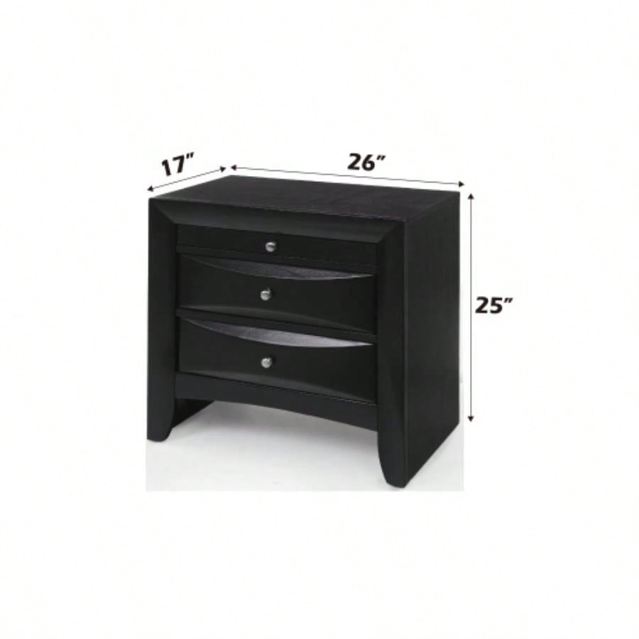 Ireland Black Nightstand
