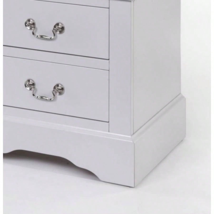 Louis Philippe III White Nightstand
