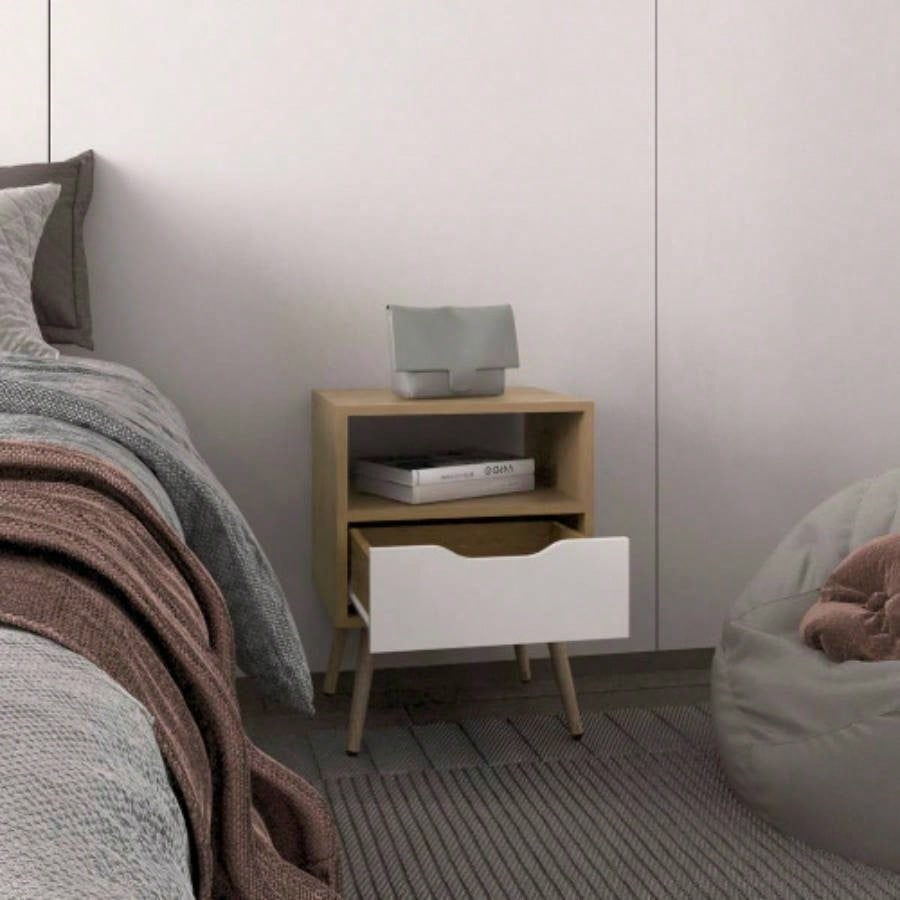 Nightstand, 1 Drawer, 1 Shelf