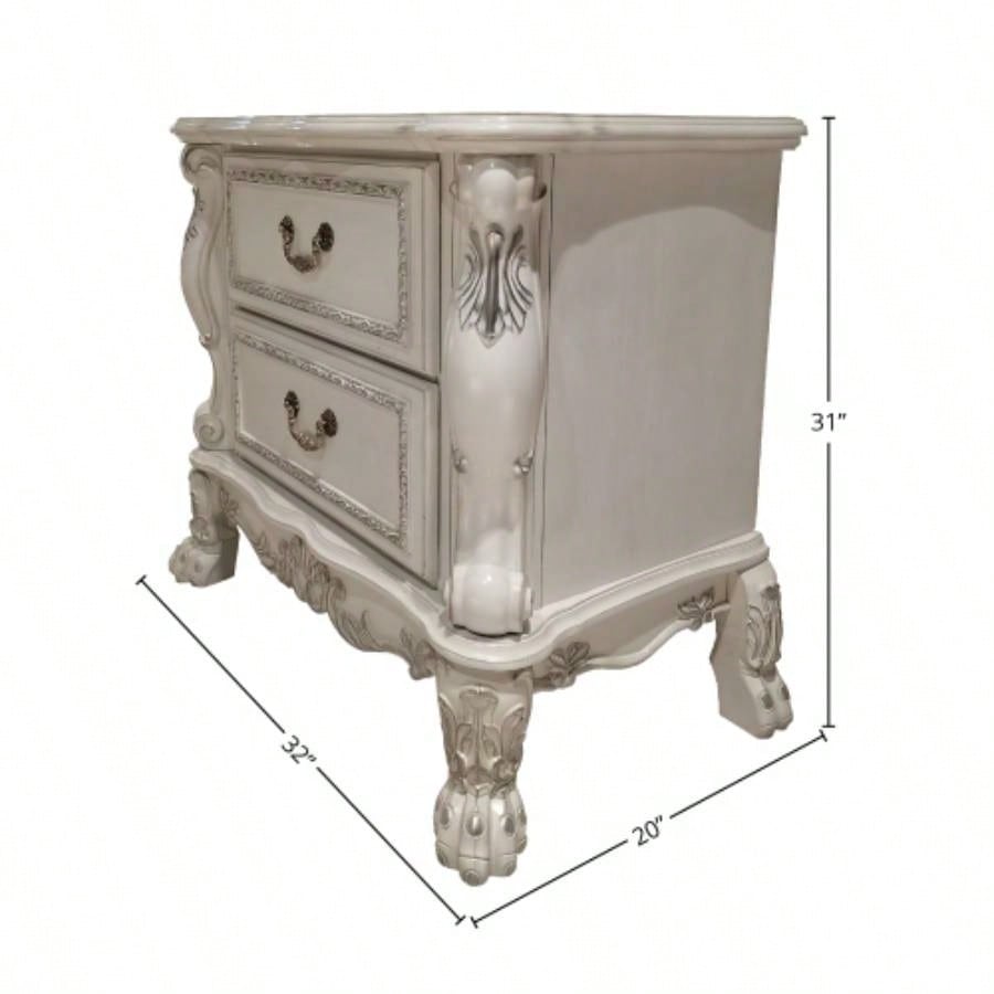 Dresden Bone White Nightstand