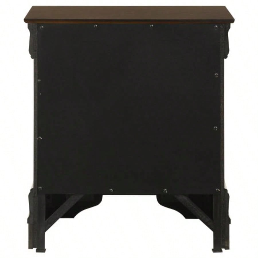 Demetra Cappuccino 2 - Drawer Nightstand with Bail Handle