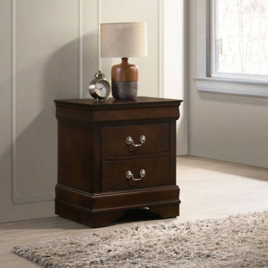 Demetra Cappuccino 2 - Drawer Nightstand with Bail Handle