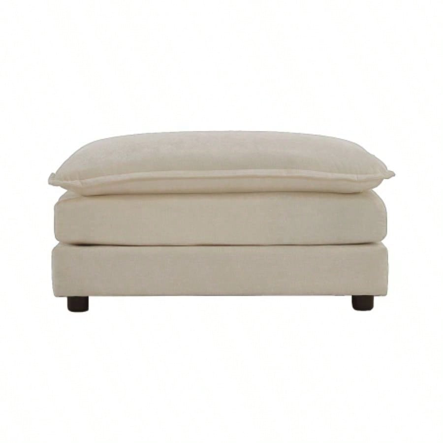 Chenille Fabric Ottomans Footrest to Combine with 2 Seater Sofa, 3 Seater Sofa and 4 Seater Sofa, Beige