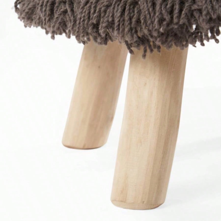 ROJA HANDCRAFTED WOOL COTTON 16 X 16 FOOT STOOL