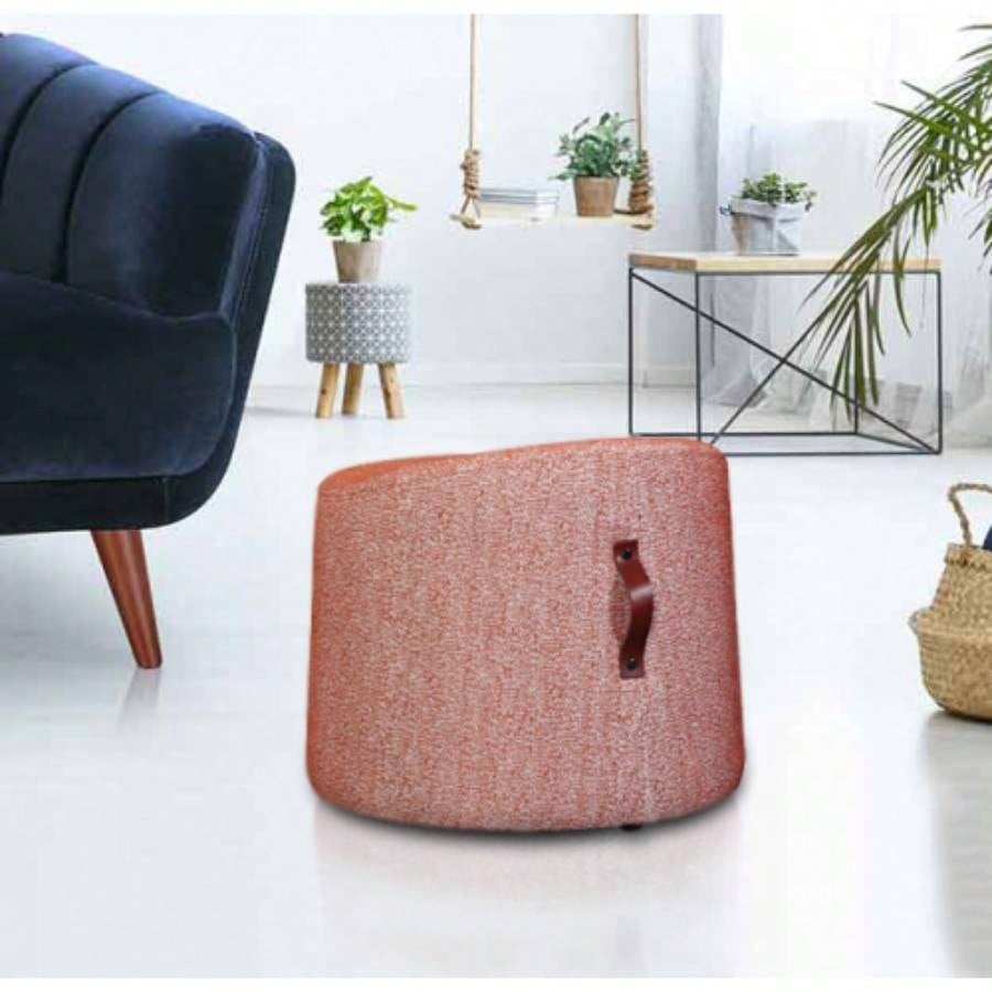 CRESCENT PUFF OTTOMAN - RED
