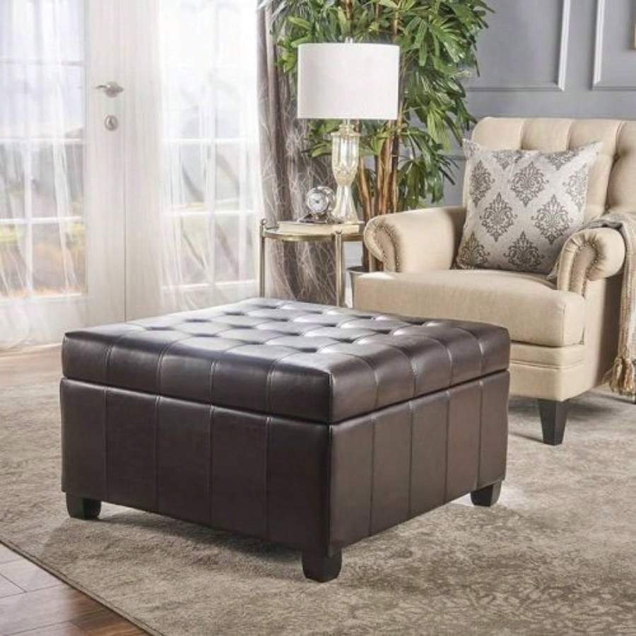 ISABELLA Storage Ottoman, PU