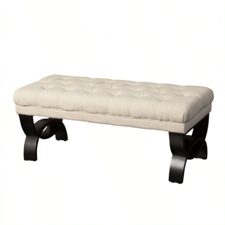 Storage Ottoman with Solid wood, Tufted Ottoman with Storage Living Room, Large End of Bed Ottomans, Modern Entryway Benches, Window Bedroom Benches Foot of Bed