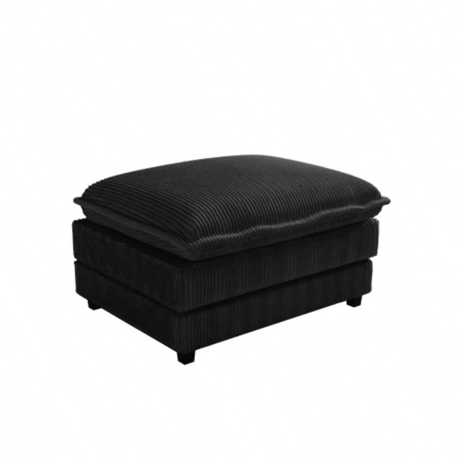 Modular Sectional Sofa, Deep Couch Living Room, Modern L - Shaped Sofa Living Room Bedroom Apartment, BLACK