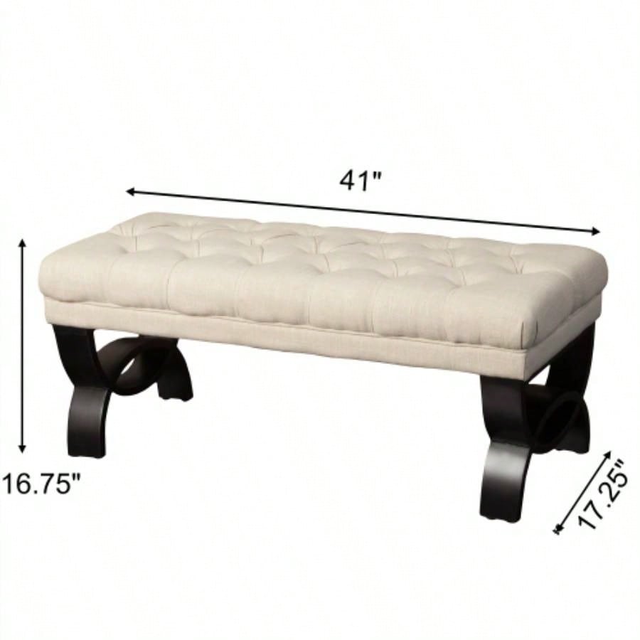 Storage Ottoman with Solid wood, Tufted Ottoman with Storage Living Room, Large End of Bed Ottomans, Modern Entryway Benches, Window Bedroom Benches Foot of Bed