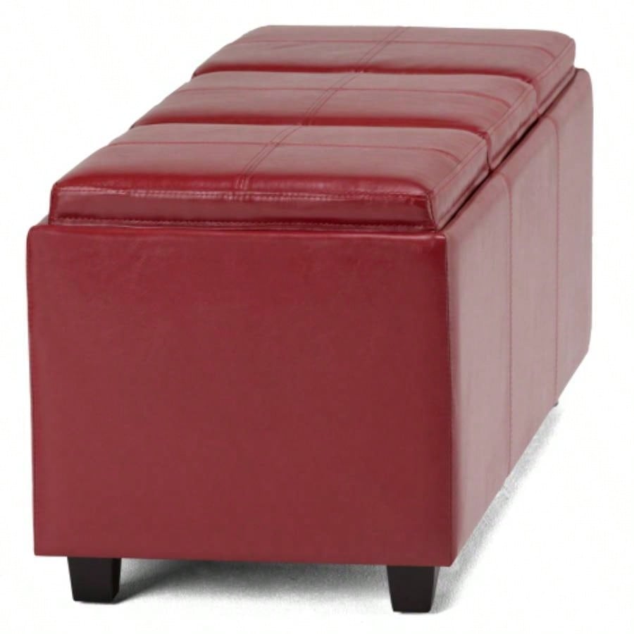 Avalon - Storage Ottoman - Red