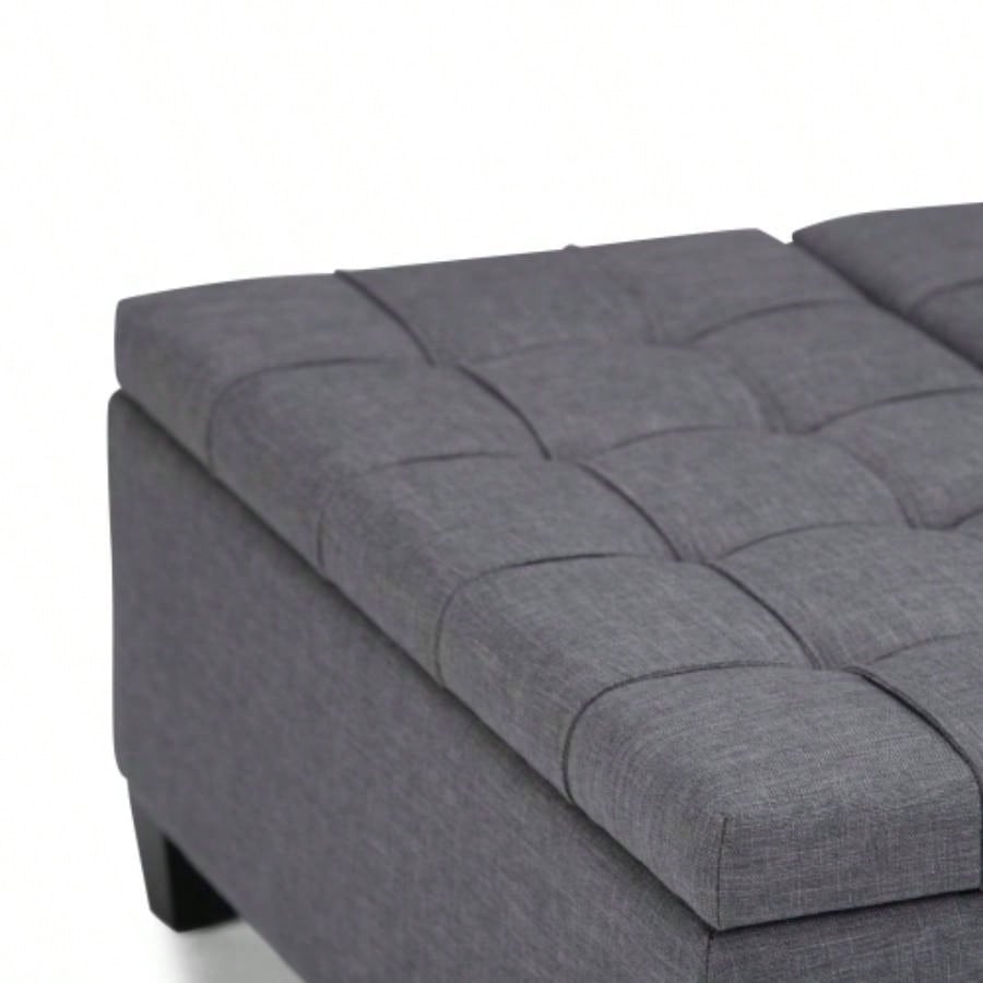 Harrison - Coffee Table Storage Ottoman - Slate