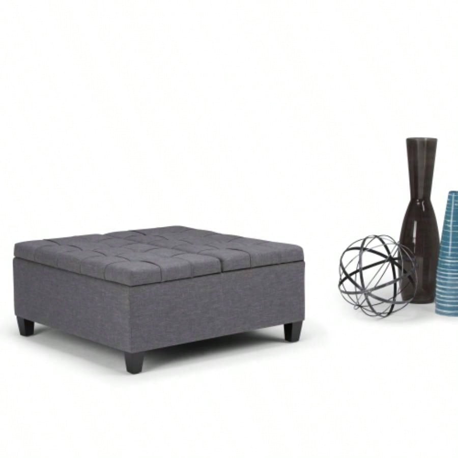 Harrison - Coffee Table Storage Ottoman - Slate