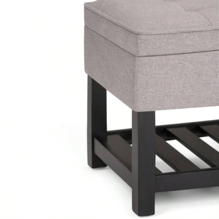 Cosmopolitan - Storage Ottoman with Open Bottom - Cloud