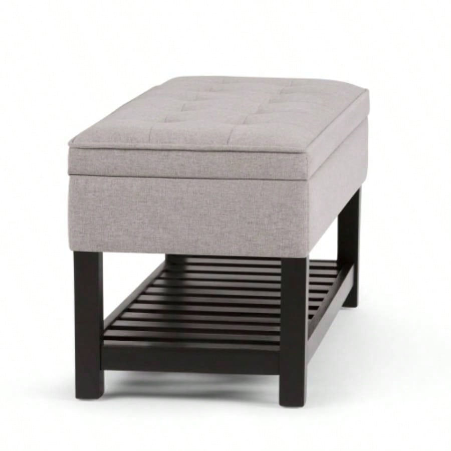 Cosmopolitan - Storage Ottoman with Open Bottom - Cloud