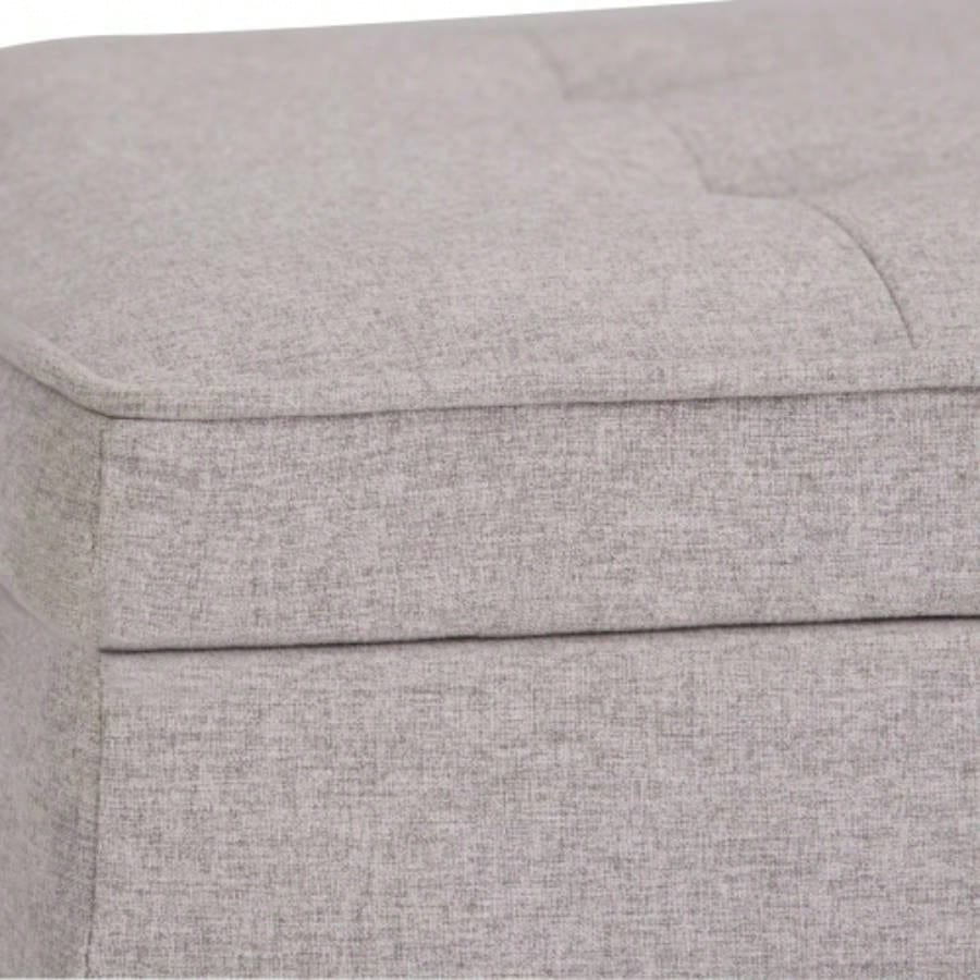 Cosmopolitan - Storage Ottoman with Open Bottom - Cloud