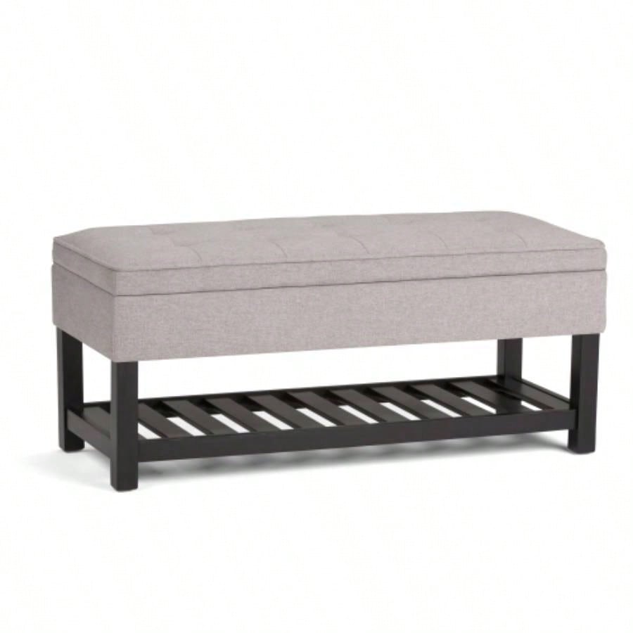 Cosmopolitan - Storage Ottoman with Open Bottom - Cloud