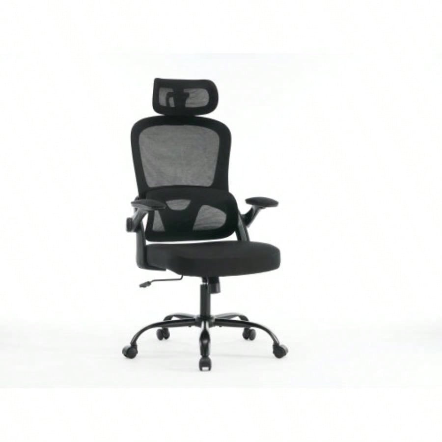 Ergonomic Mesh Office Chair, High Back Desk Chair with 3D Armrests, UpDown Lumbar Support, Swivel Computer Task Chair with Adjustable 2D Headrest, Tilt Function Black