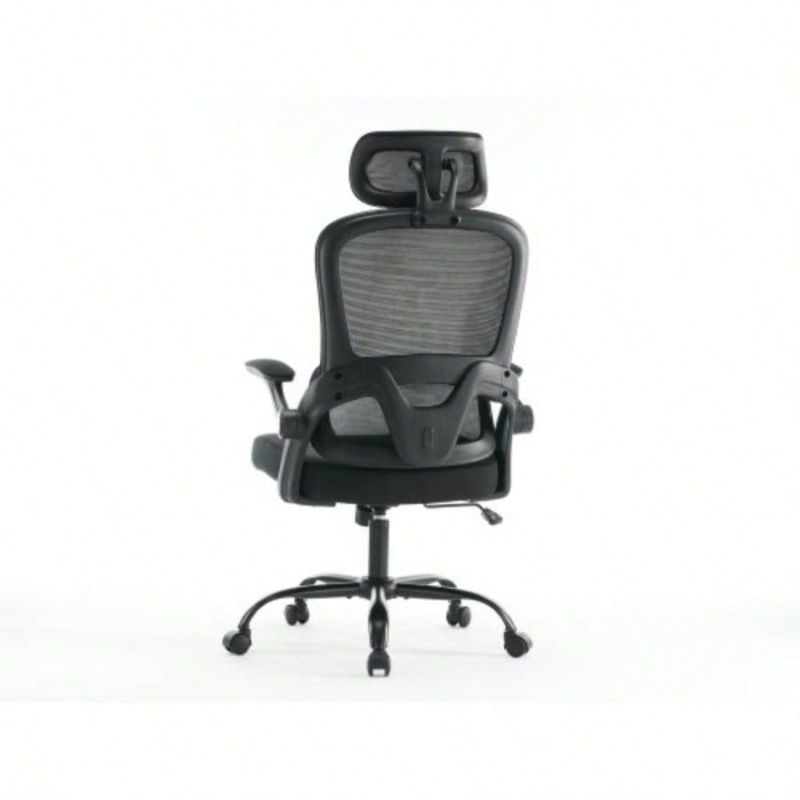 Ergonomic Mesh Office Chair, High Back Desk Chair with 3D Armrests, UpDown Lumbar Support, Swivel Computer Task Chair with Adjustable 2D Headrest, Tilt Function Black