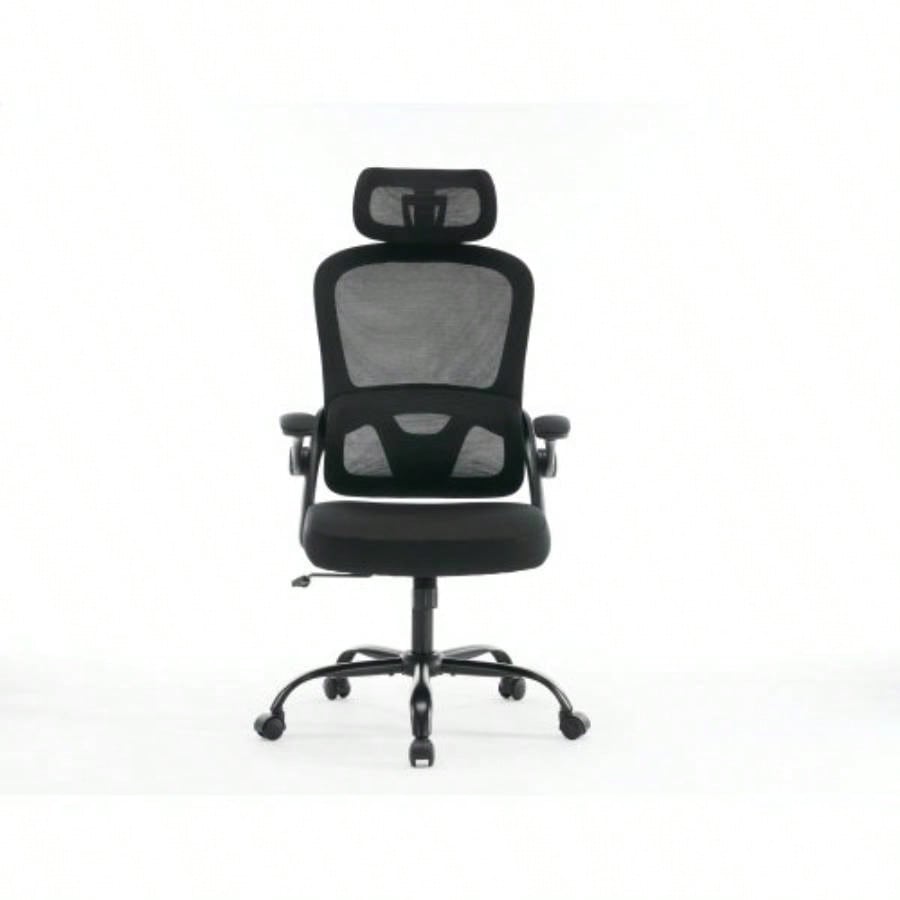 Ergonomic Mesh Office Chair, High Back Desk Chair with 3D Armrests, UpDown Lumbar Support, Swivel Computer Task Chair with Adjustable 2D Headrest, Tilt Function Black