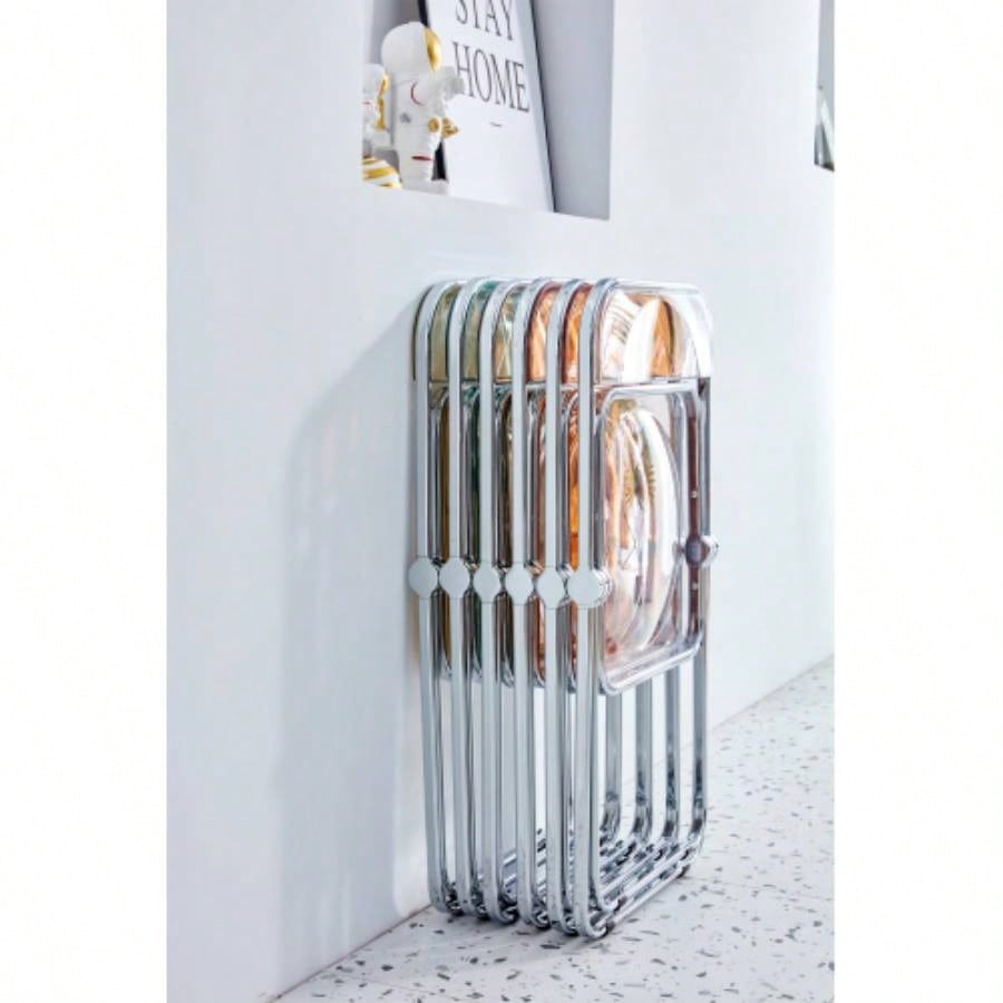 YELLOW Transparent Folding Chair Chair Pc Plastic Living Room