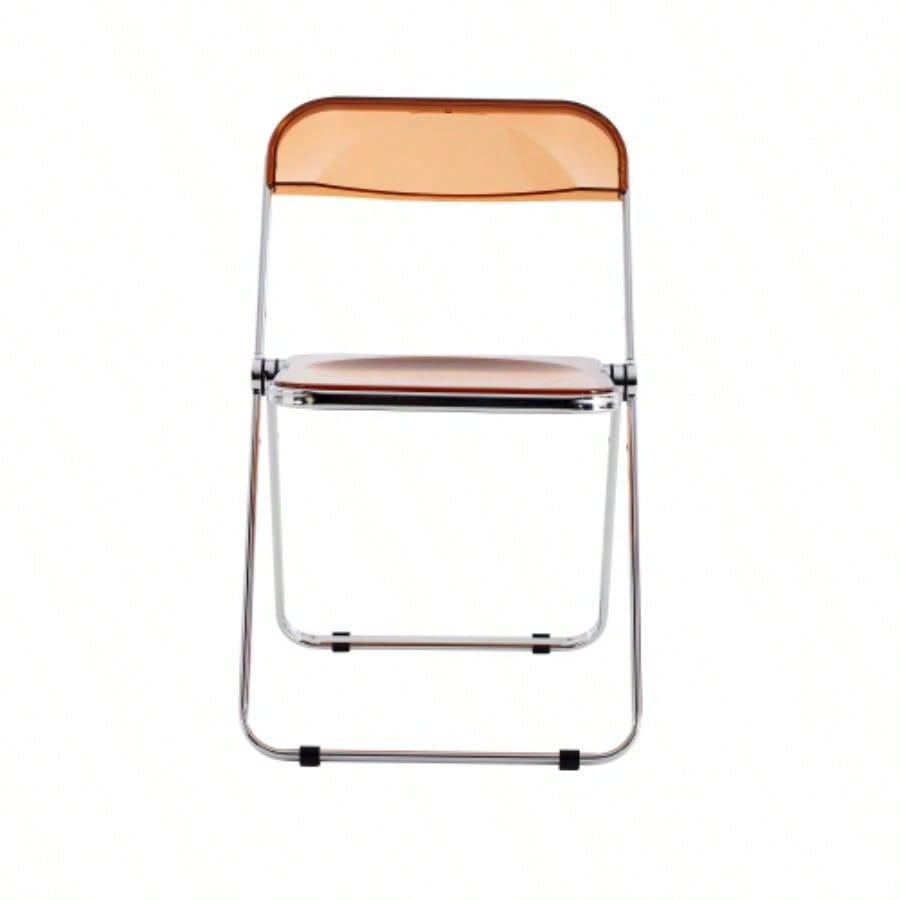 YELLOW Transparent Folding Chair Chair Pc Plastic Living Room