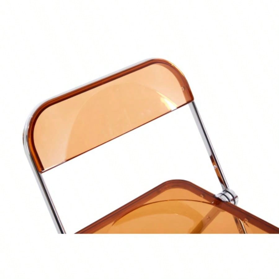 YELLOW Transparent Folding Chair Chair Pc Plastic Living Room