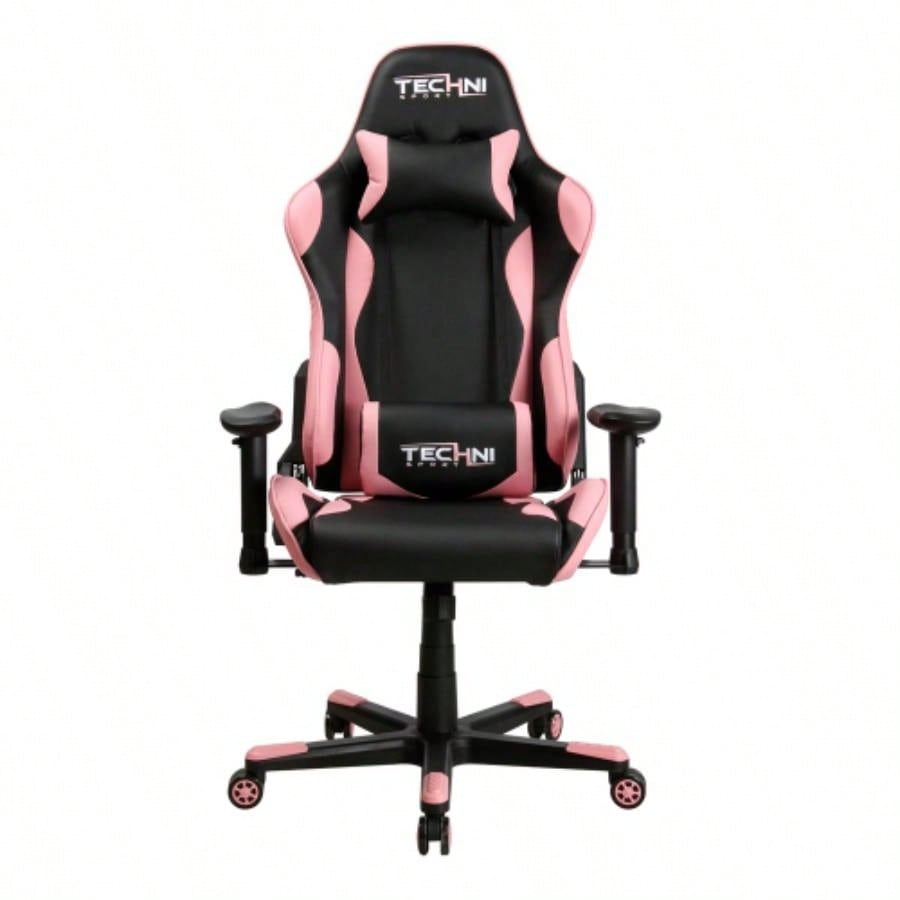 Techni Sport TS - 4300 Ergonomic High Back Racer Style PC Gaming Chair, Pink