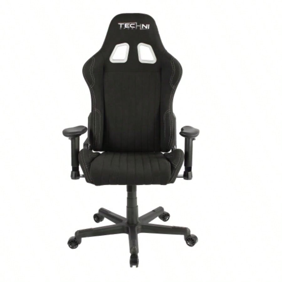 Techni Sport TS - F44 Fabric Ergonomic High Back Racer Style PC Gaming Chair, Black