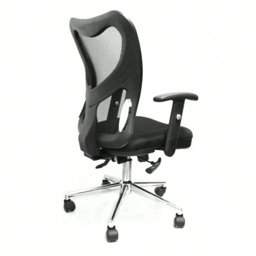 Techni Mobili High Back Mesh Office Chair With Base, Black