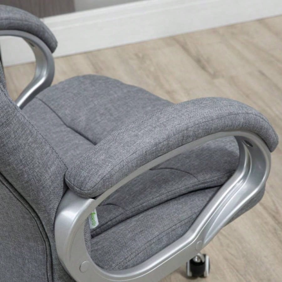 High Back Home Office Chair Executive Computer Chair with Adjustable Height, Upholstered Thick Padding Headrest and Armrest -