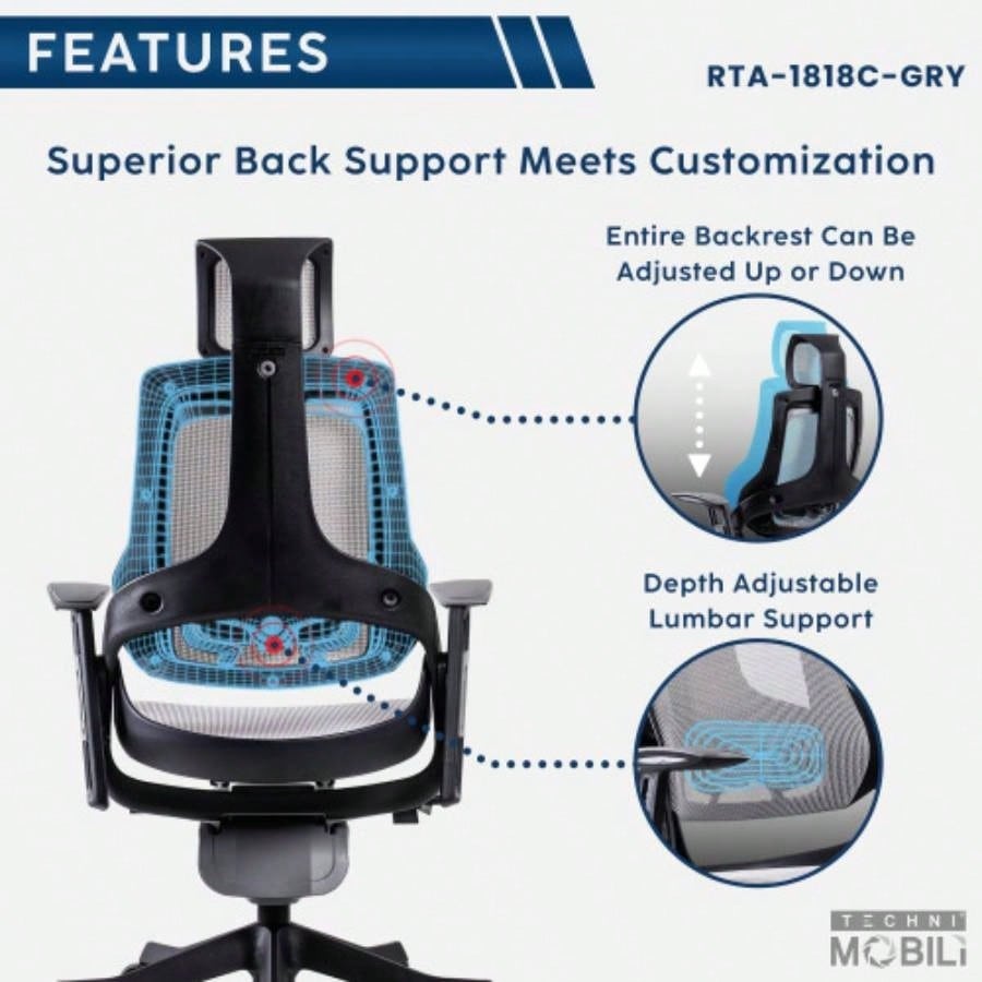 Techni Mobili Ergonomic Executive Chair,