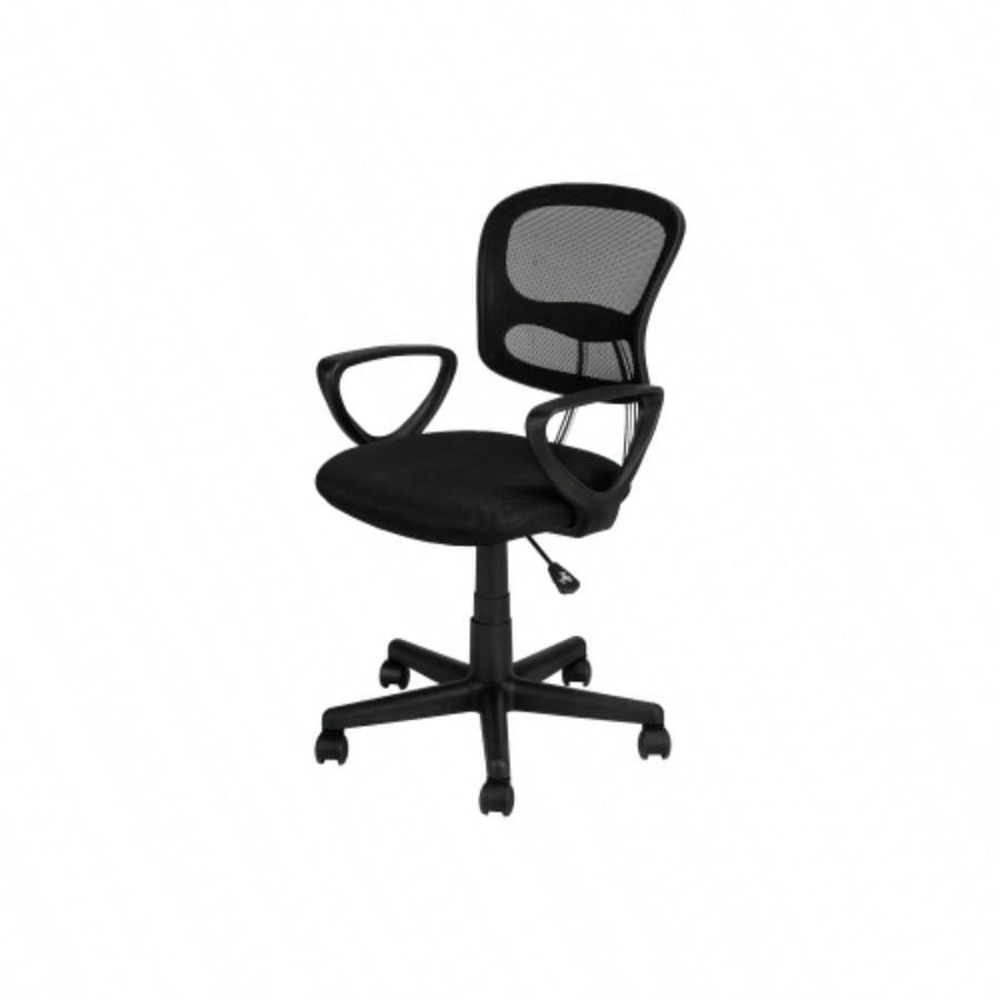 Office Chair, Adjustable Height, Swivel, Ergonomic, Armrests, Computer Desk, Work, Juvenile, Black Mesh, Black Metal, Contemporary, Modern