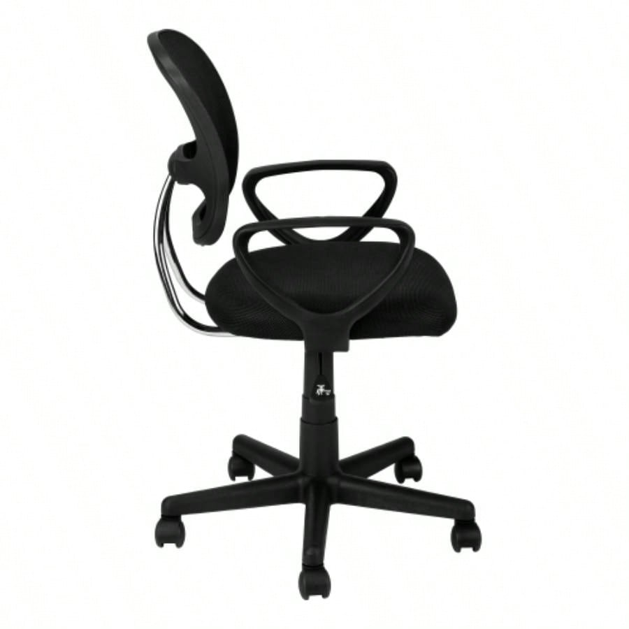 Office Chair, Adjustable Height, Swivel, Ergonomic, Armrests, Computer Desk, Work, Juvenile, Black Mesh, Black Metal, Contemporary, Modern
