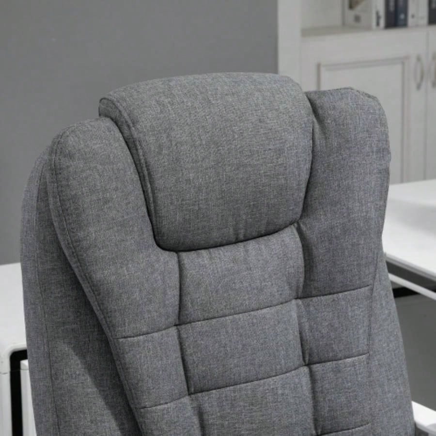 Vinsetto Executive Office Chair with Footrest, Linen - Fabric Computer Chair