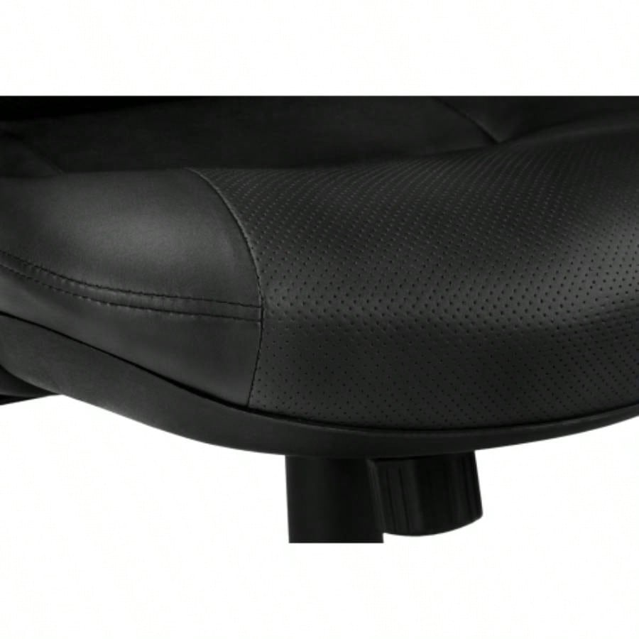 Office Chair, Adjustable Height, Swivel, Ergonomic, Armrests, Computer Desk, Work, Black Leather Look, Black Metal, Contemporary, Modern