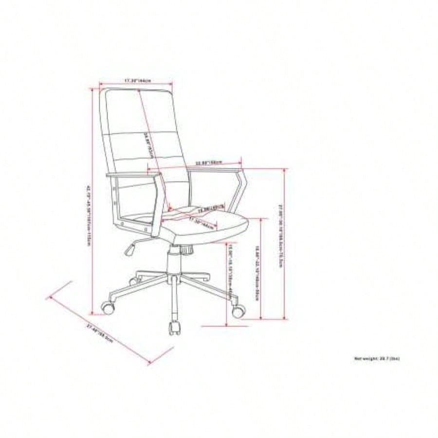 Foley - Swivel Office Chair - Distressed Blue