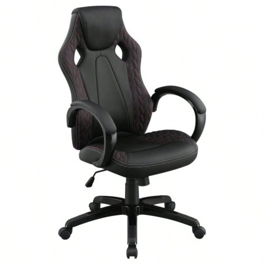 Norset Black Upholstered Adjustable Home Office Desk Chair