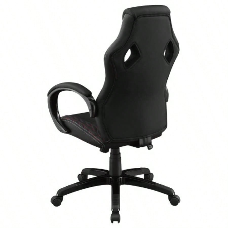 Norset Black Upholstered Adjustable Home Office Desk Chair