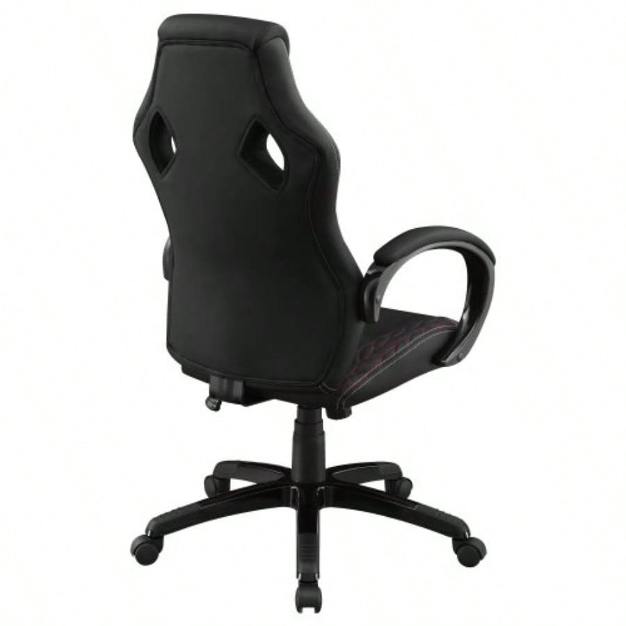 Norset Black Upholstered Adjustable Home Office Desk Chair