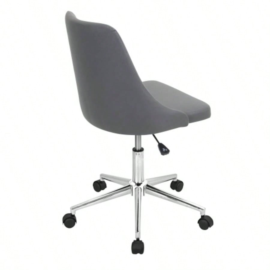 Marche Contemporary Adjustable Office Chair with Swivel in Faux Leather by LumiSource
