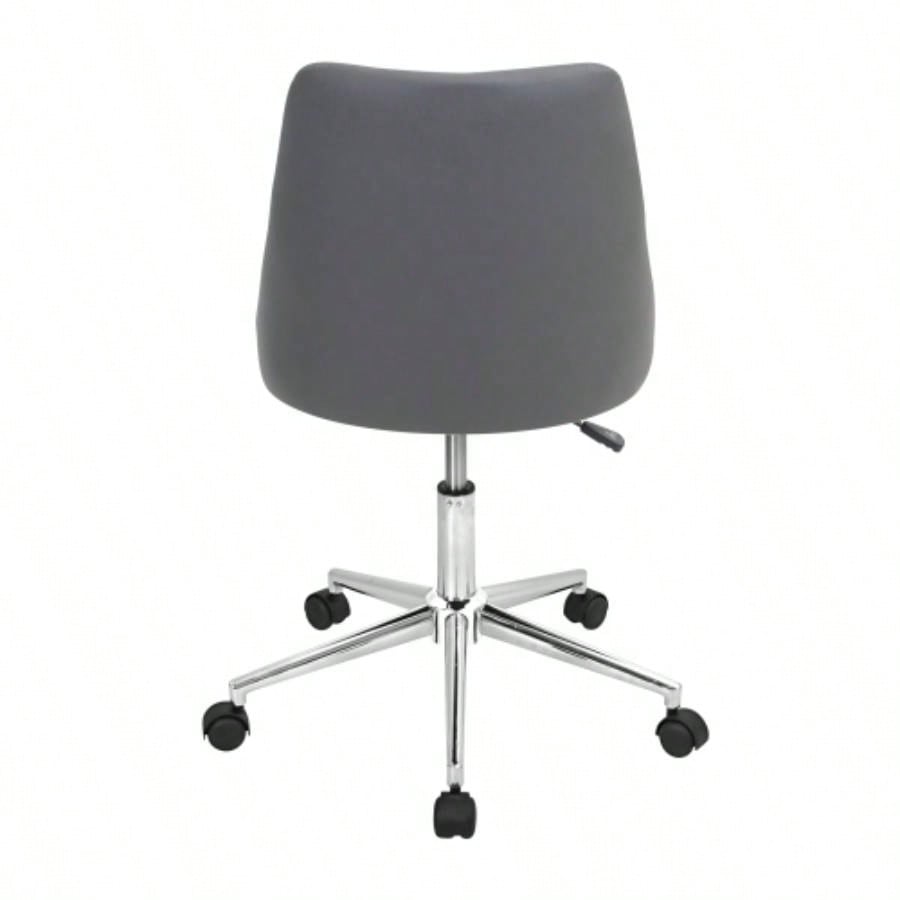 Marche Contemporary Adjustable Office Chair with Swivel in Faux Leather by LumiSource