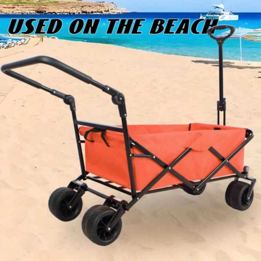 Utility Park Garden Cart Customized Color Folding Camping Trolley Outdoor Picnic Beach Wagon