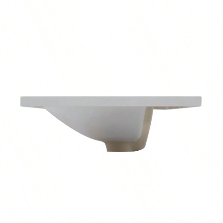 36x18 Bathroom Sink with Three Holes 8 Centerset Resin Bathroom Vanity Sink Top with Overflow, Drop in Bathroom Vessel Sink Rectangle Small Spaces, White