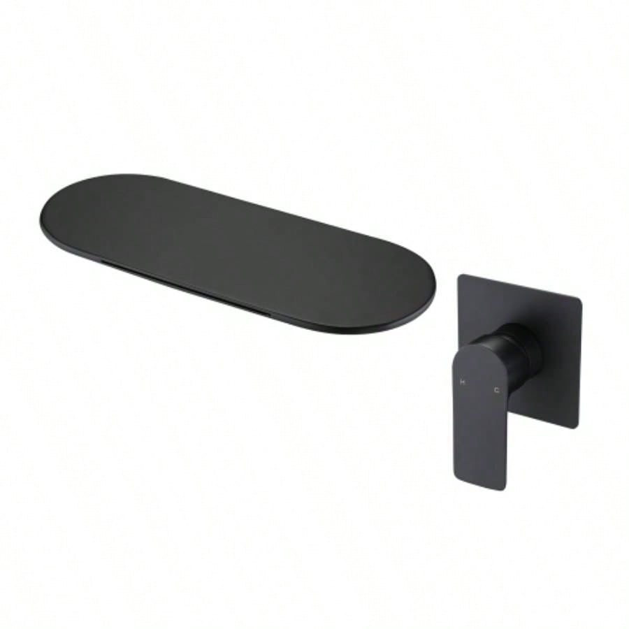 Brushed Gold Wall Mount Bathtub Faucet - Single Handle