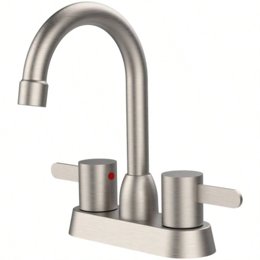 Matte Black 2 Handle Bathroom Faucet - Centerset RV Sink Faucets