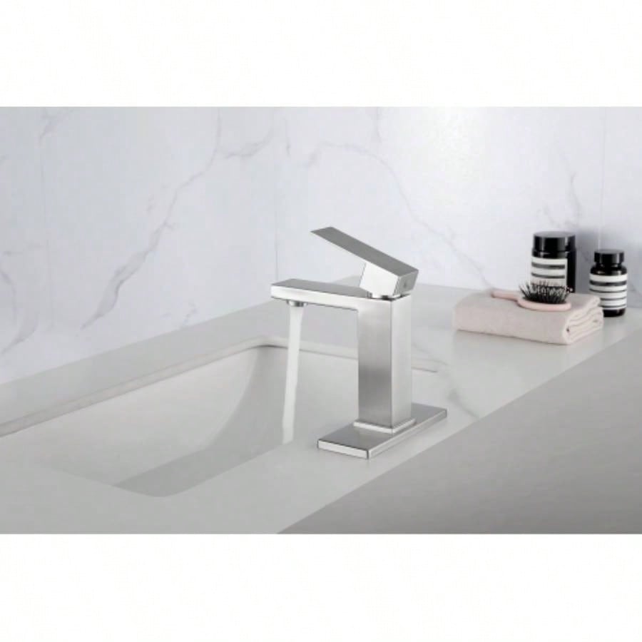Single Handle Bathroom Faucet - White Sink Faucet