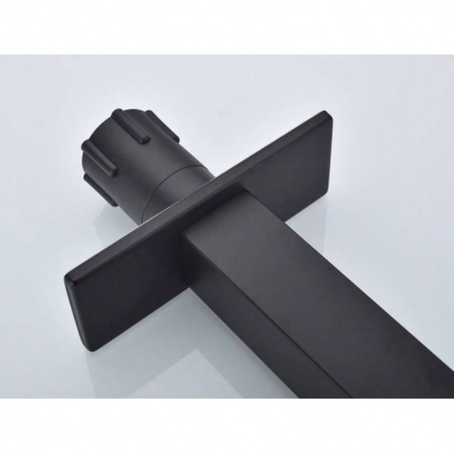 Waterfall Spout Bathroom Faucet, Single Handle Bathroom Vanity Sink Faucet